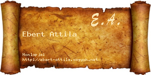 Ebert Attila névjegykártya